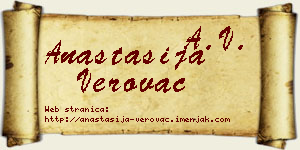 Anastasija Verovac vizit kartica